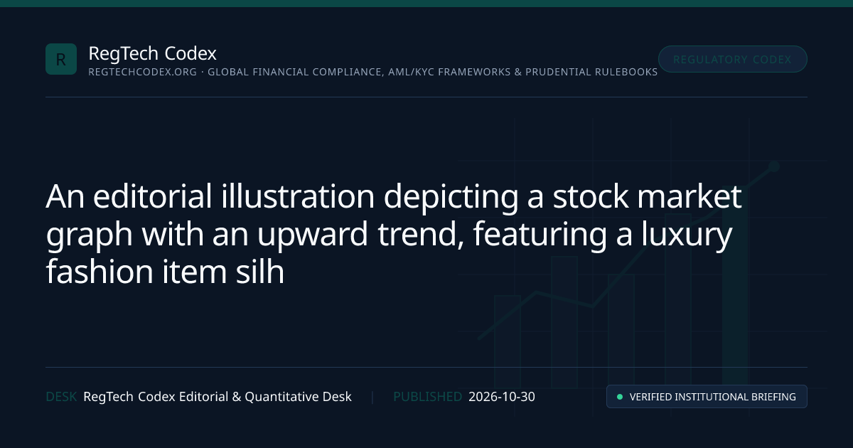 A stock market graph showing an upward trend, with Burberry's logo and a silhouette of a luxury fashion item in the background, symbolizing the rise in shares due to potential acquisition interest.