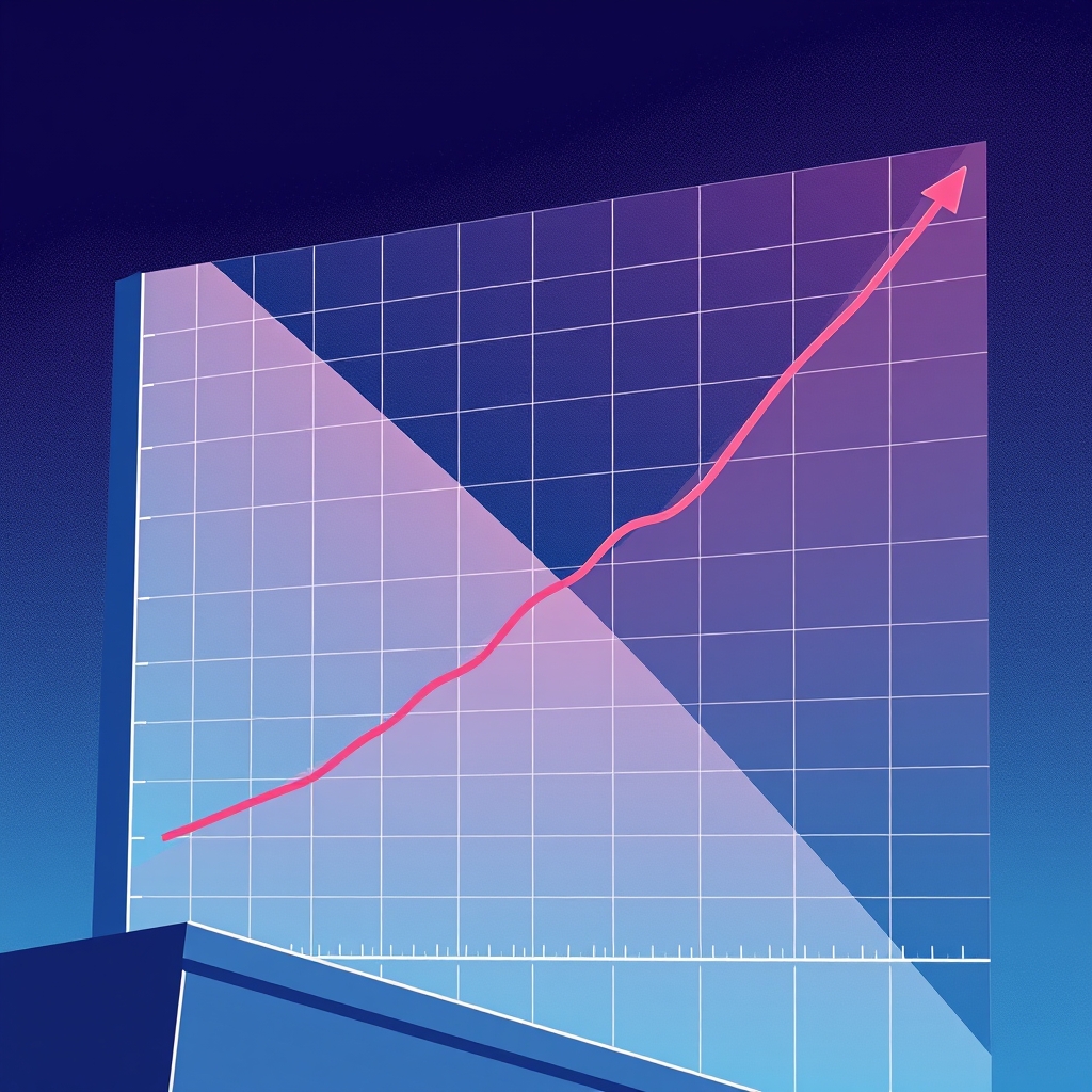 A graph showing a significant upward trend in consumer credit growth for the month of December, with labeled axes indicating time and credit amount. The background is a subtle gradient to enhance readability.