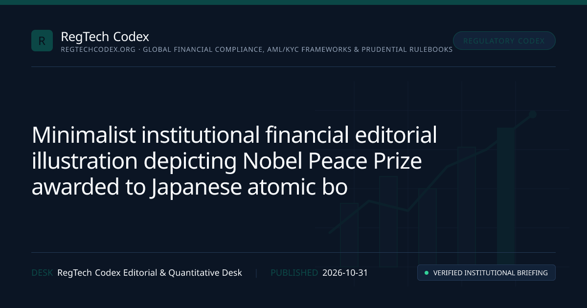 Editorial financial chart and market structure illustration representing Nobel Peace Prize awarded to Japanese atomic bomb survivors — RegTech Codex Reference Entry (Nobel Peace Prize awarded to Japanese atomic bomb survivors)